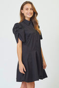 Poppy SS Shirt Dress 36533 | Black | Kjole fra Co'couture – nedsat