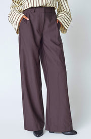 Zella Wide Pant 41039 | Dark Brown | Bukser fra Co'couture