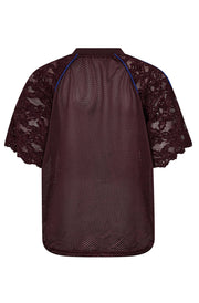 Trey Lace Tee 45046 | New Blue | Top fra Co'couture