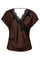 Idun Lace SS Blouse 45167 | Dark Brown | Top fra Co'couture