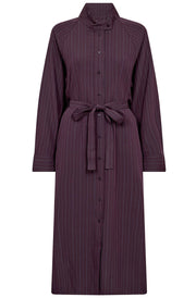 Trinny Stripe Batwing Dress 46011 | Plum | Kjole fra Co'couture