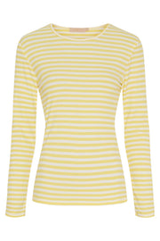 Josiane LS Tee | Giallo/Greggio | Bluse fra Marta du Chateau