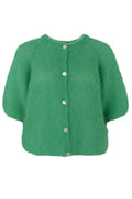 Bjoerk Patent Knit Cardigan | Green | Strik fra Black Colour – nedsat
