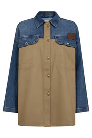 Alia Mix Shirt | True Camel | Skjorte fra Mos Mosh