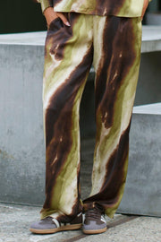 Sharon Pants 2861 | Brown Green Print | Pants fra Prepair