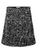Lune Skirt 207240 | Black W. Silver | Nederdel fra Freequent – nedsat
