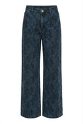 Dara Floret Jeans Regular | Blue | Jeans fra Mos Mosh