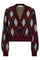 Row Check Cardigan 32212 | Winered | Strik fra Co'couture