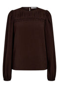 Shina Pintuck Blouse 35921 | Dark Brown | Bluse fra Co'couture