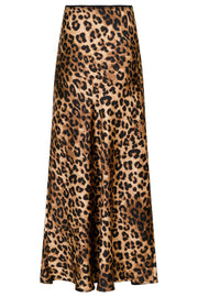 Lola Leo Long Skirt | Leopard | Nederdel fra Neo Noir