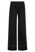 Dara Studs Jeans Regular | Dark Grey Denim | Jeans fra Mos Mosh – nedsat