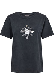 Fuji Tee 204716 | Black w. Silver | T-Shirt fra Freequent