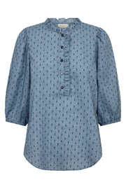 Dina Blouse 206719 | Vintage Indigo Melange | Bluse fra Freequent