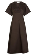 Illana Poplin Dress | Chocolate Brown | Kjole fra Neo Noir