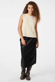 Nettie Faux Leather Skirt | Black | Nederdel fra Neo Noir