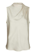 Isola Drapy Satin Top | Creme | Bluse fra Neo Noir