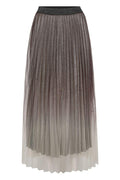 Glitter Plissé Skirt 34211 | Dark Brown | Nederdel fra Co'couture