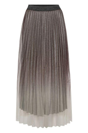 Glitter Plissé Skirt 34211 | Dark Brown | Nederdel fra Co'couture