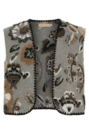 Pilar Vest | Medium Grey/Camel | Vest fra Marta du Chateau