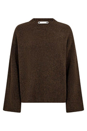 Roger O-Neck Knit 32196 | Mocca | Strik fra Co'couture