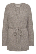 Lulu Cardigan 206860 | Desert Taupe Melange | Cardigan fra Freequent