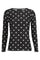 Mesh Ls Tshirt | Black White Big Dot | Bluse fra Liberté