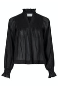 Jill S Voile Bluse | Schwarz | Bluse von Neo Noir