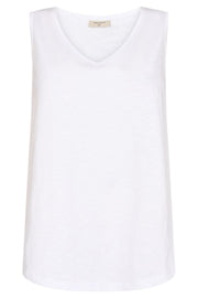 Viva V Top | Brilliant white | T-shirt fra Freequent