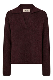 Thora Aidy Polo Knit | Fudge | Strik fra Mos Mosh