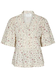 Evienne Floral Blush Top | Bluse fra Neo Noir