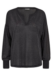 Kilana LS Blouse  | Phantom | Bluse fra Mos Mosh