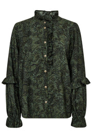 Molin Blouse 207073 | Kombu Green W. Black | Bluse fra Freequent