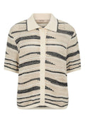 Une Wave SS Knit Cardigan  | Ecru | Strik fra Mos Mosh – nedsat