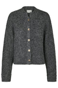 Taura Fluffy Knit Cardigan | Antracit | Strik fra Neo Noir