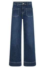 Eleonora Jeans | Dark Blue Denim | Jeans fra French Laundry