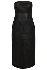 Phoebe leather Tube Dress 36403 | Black | Kjole fra Co'couture