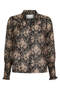 Camisa Print Blouse | Black | Bluse fra Neo Noir – nedsat