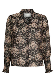 Camisa Print Blouse | Black | Bluse fra Neo Noir