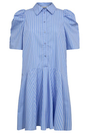 Mica Stripe SS Shirt Dress 36551 | Pale Blue | Kjole fra Co'couture