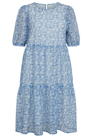 Flora Ss Dress | Blue Lace | Kjole fra Liberté