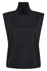 Ida Pin Stripe Top | Dark Grey | Top fra Co'couture