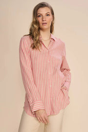 Elinda Linen Shirt | Camellia Rose | Skjorte fra Mos Mosh