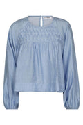 Tassy Raglan Blouse 45012 | Blue | Bluse fra Co'couture