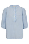 Rolly Bluse 205885 | Chambray Blue W Star Off-White | Bluse von Freequent