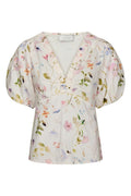 Irina Flower Blouse | Off White | Bluse fra Neo Noir – nedsat