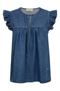 Olaya Lich Blouse | Blue | Bluse fra Mos Mosh