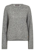 Mape O-Neck Strick | Grau Melange | Stricken von Mos Mosh