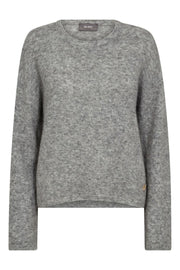 Mape O-Neck Knit | Grey Melange | Strik fra Mos Mosh