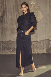 CottonCC Crisp Frill Blouse | Black | Bluse fra Co' Couture