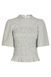 Possini Small Check Blouse | Creme | Bluse fra Neo Noir